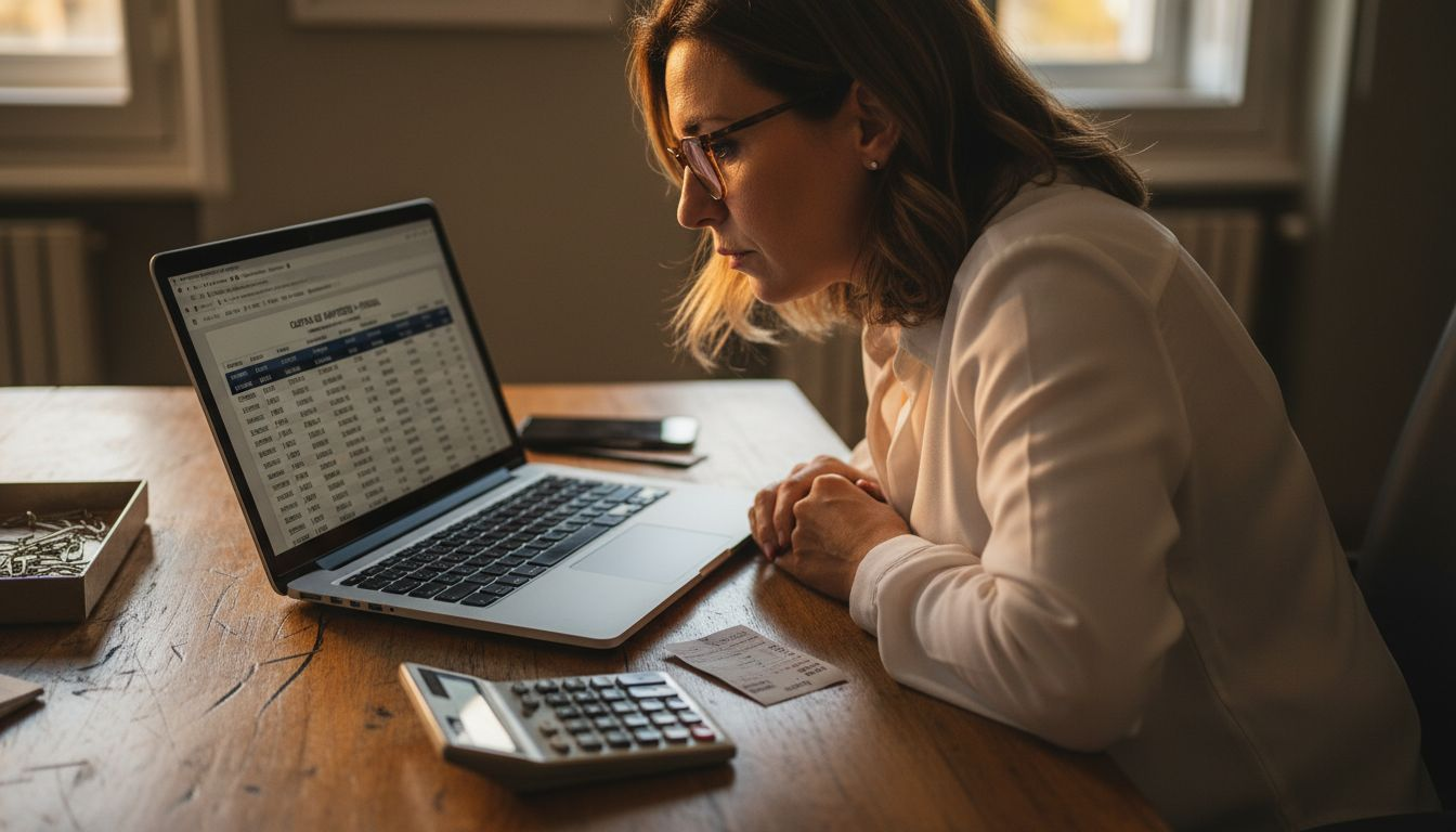 Mujer comprobando sus apuestas y revisando los resultados de las cuotas