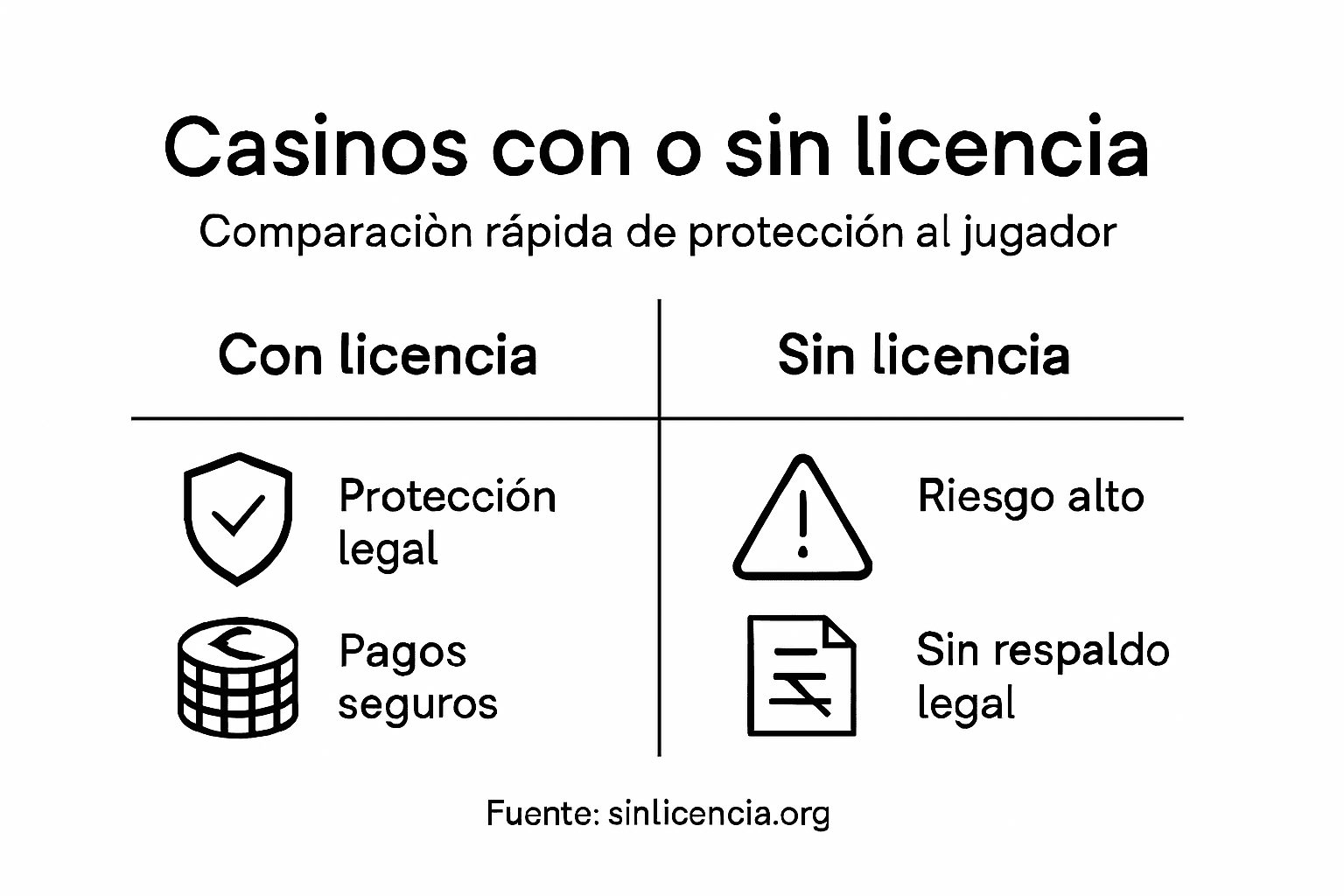 Infografía: ¿En qué se diferencian los casinos regulados de los que no tienen licencia?