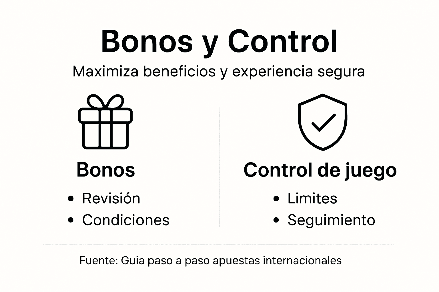 Guía visual sobre promociones y cómo apostar de manera responsable