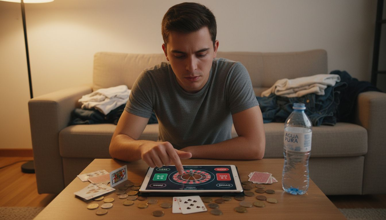 El jugador online analiza cuidadosamente los pros y contras antes de tomar una decisión.