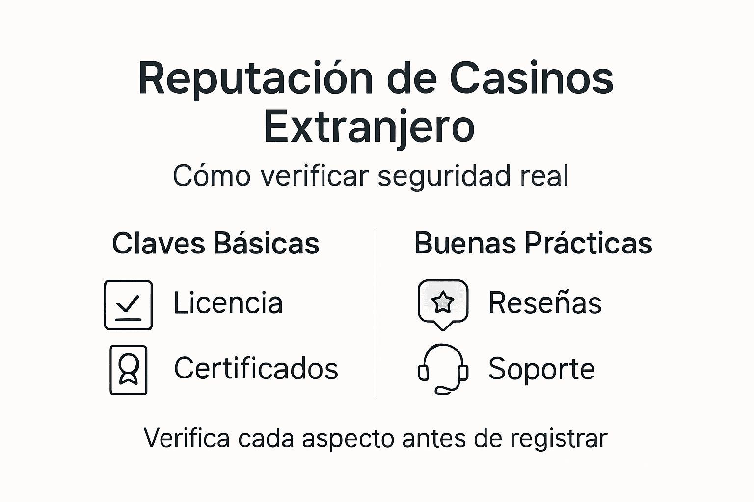 Infografía: cómo comprobar la reputación de un casino paso a paso