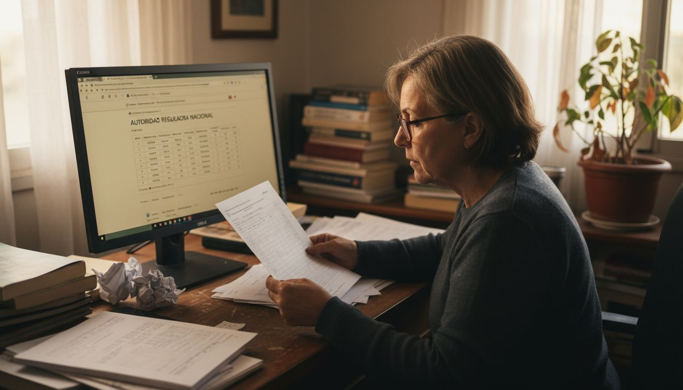 Mujer revisando la validez de la licencia de un casino internacional