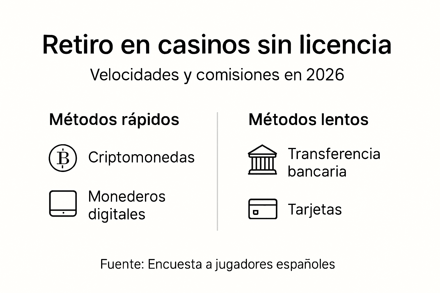 Guía visual sobre las formas de retirar dinero y sus respectivas comisiones