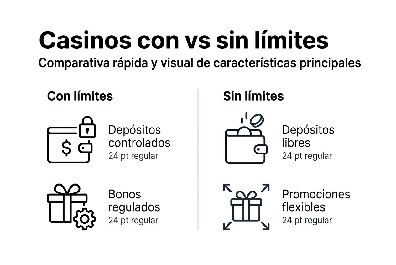 Infografía: casinos online con y sin restricciones de depósito