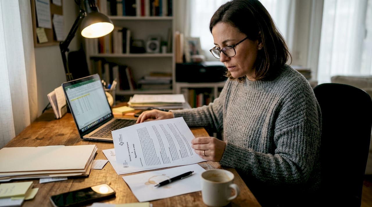 Una mujer revisa y compara las distintas licencias de casinos para elegir la opción más segura y confiable.