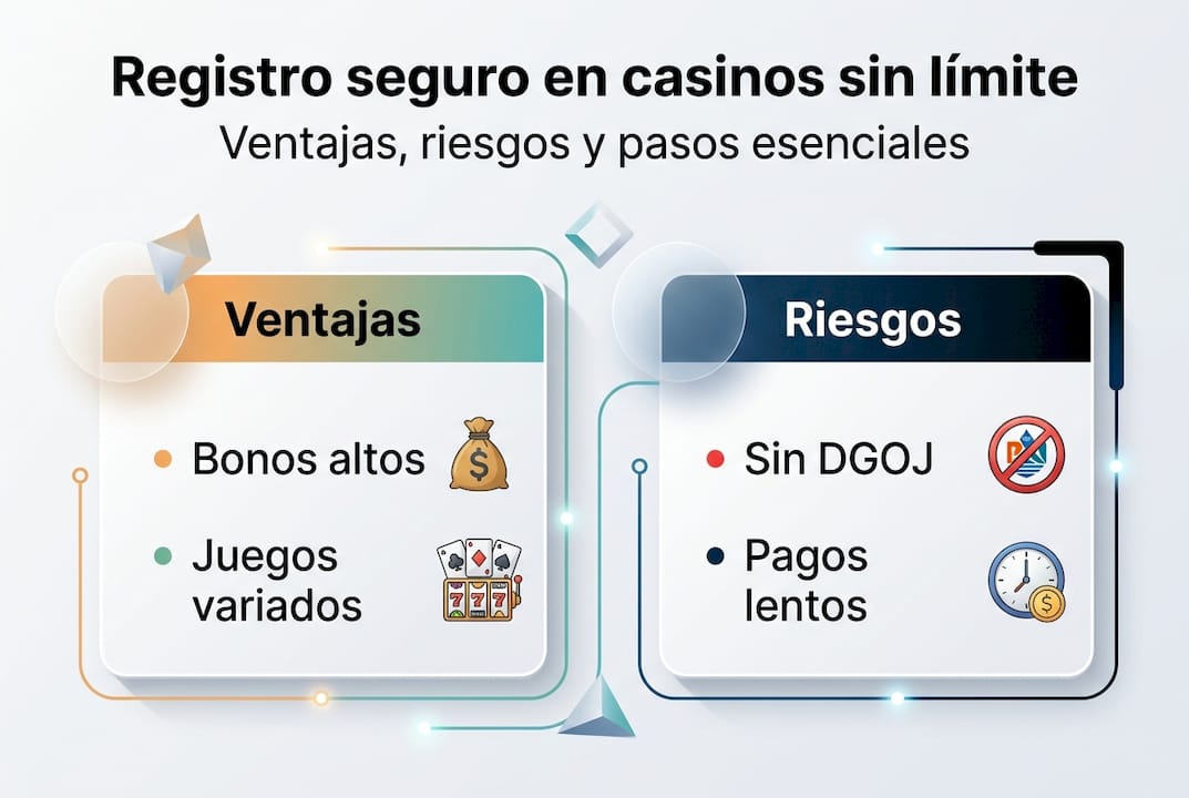 Infografía: todo lo que debes saber sobre registrarte de forma segura en casinos online – ventajas y posibles riesgos