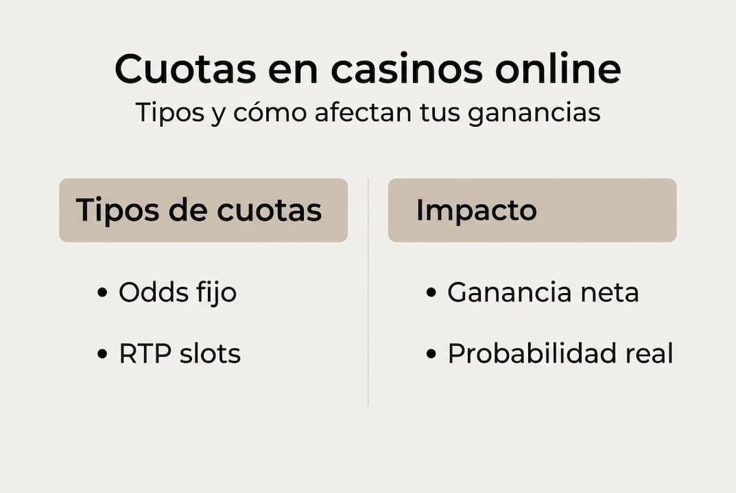 Infografía: descubre los diferentes tipos de cuotas en los casinos