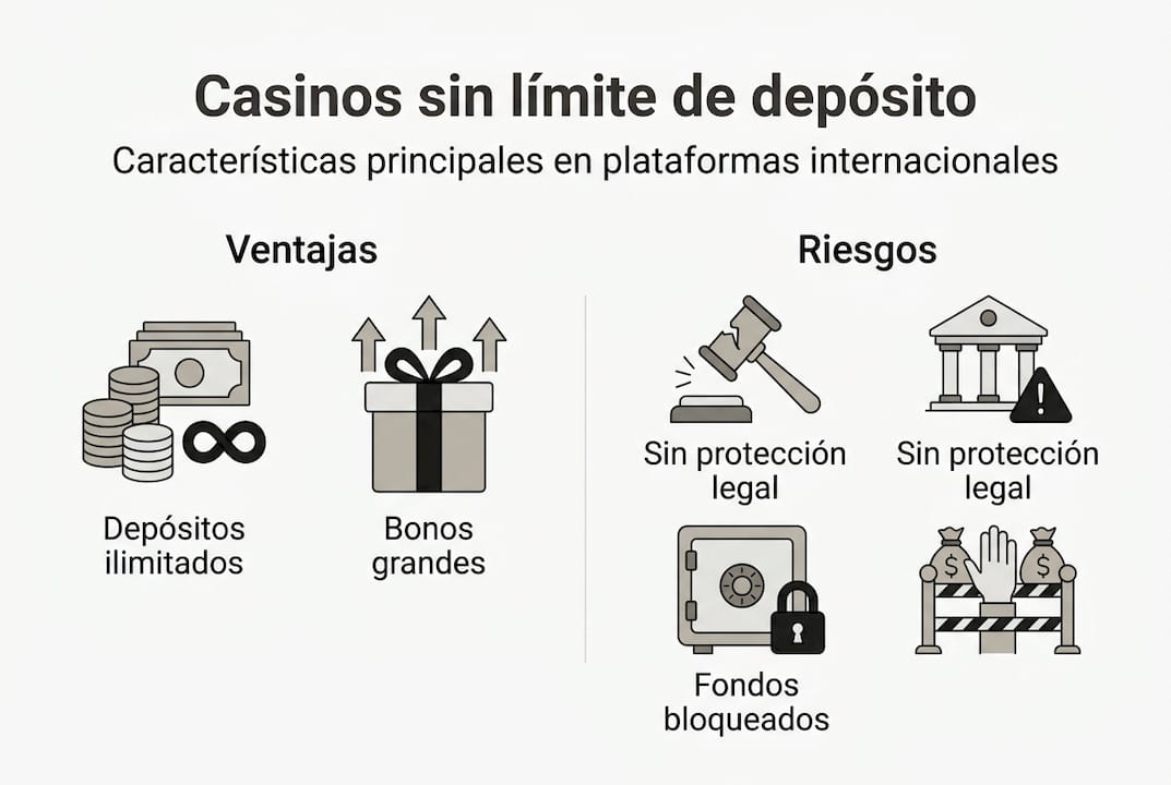 Infografía: pros y contras de jugar en casinos sin restricciones