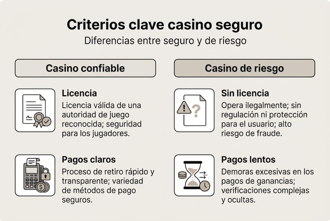 Infografía: Claves para identificar un casino online seguro