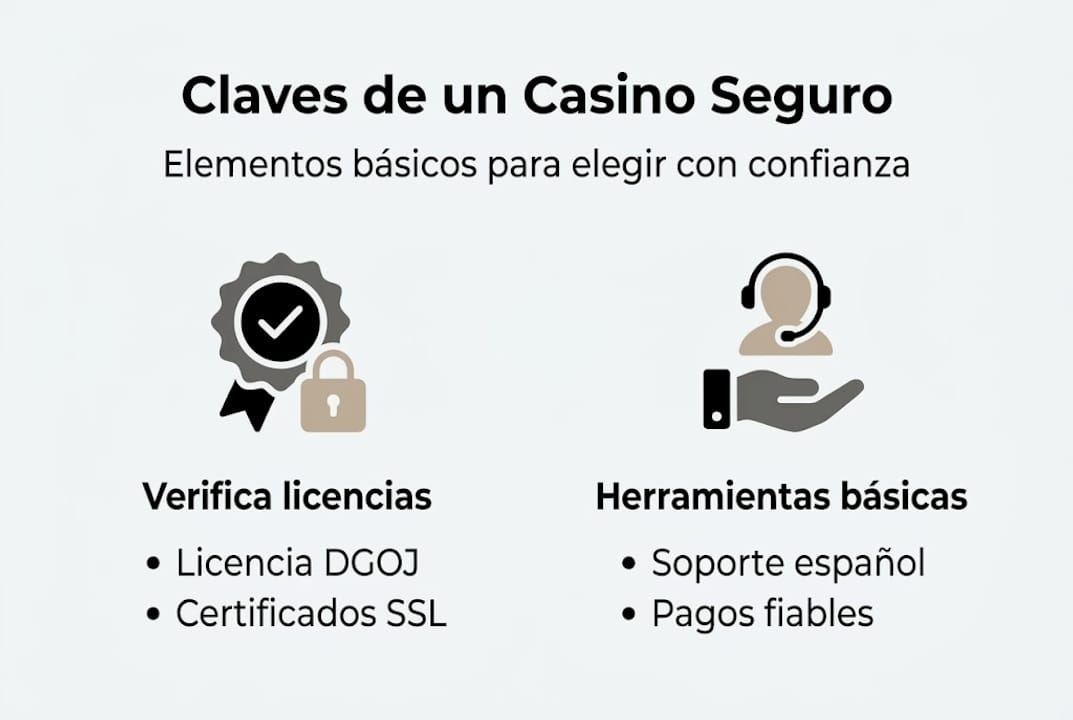 Infografía: puntos clave para jugar en casinos online seguros en España