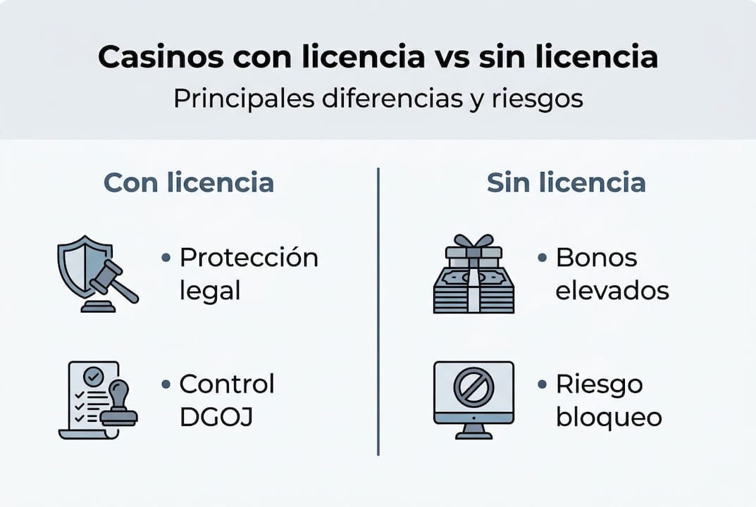 Infografía: ¿En qué se diferencian los casinos con licencia de los que no la tienen?