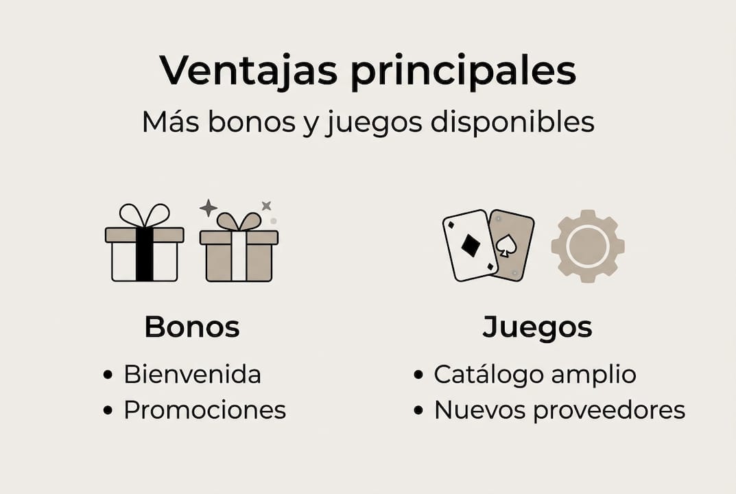 Infografía sobre los beneficios de jugar en casinos internacionales
