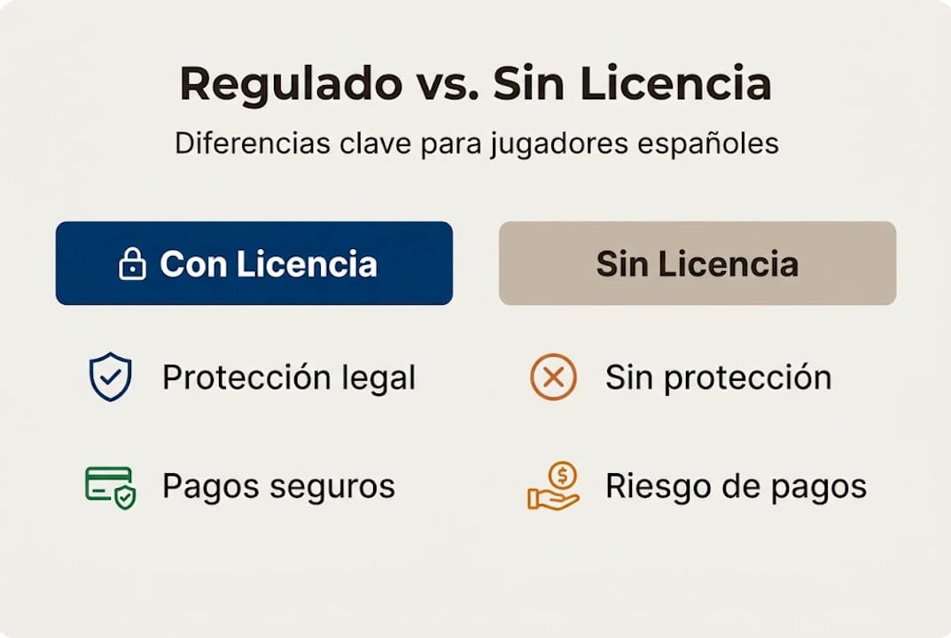 Infografía: diferencias clave entre operadores regulados y aquellos que no cuentan con licencia