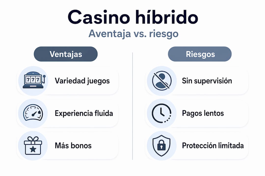 Infografía: Pros y contras de los casinos híbridos