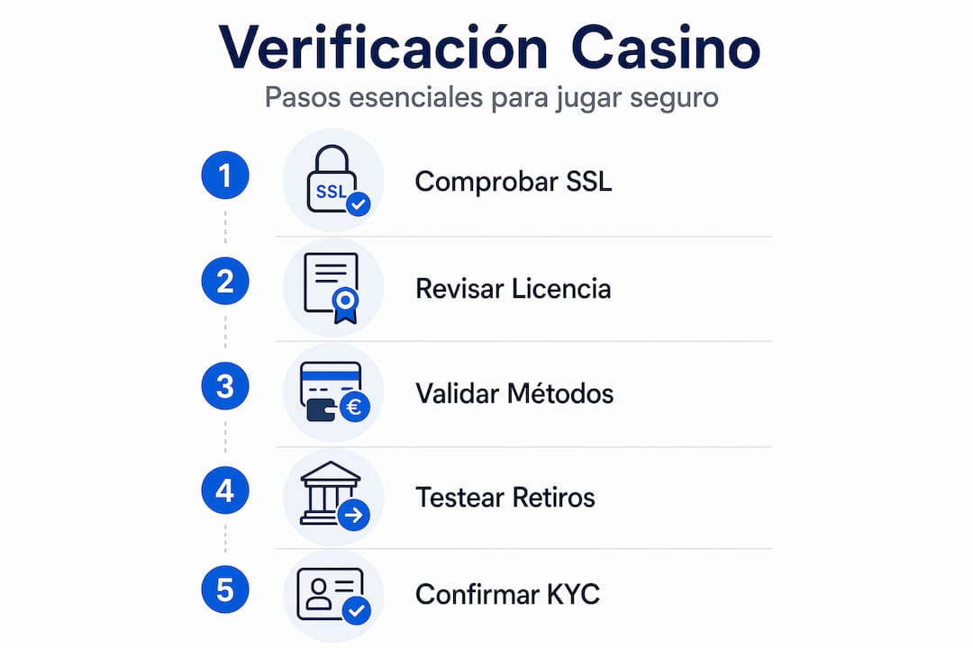 Infografía: cómo asegurarte de que un casino es fiable antes de empezar a jugar