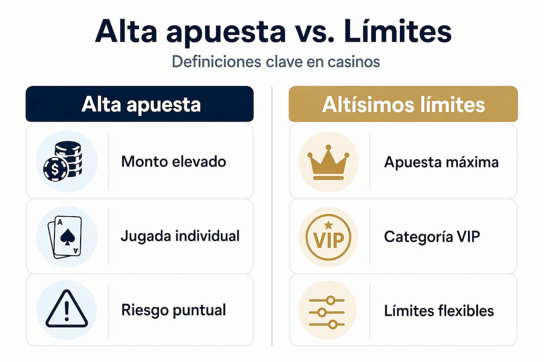 Comparativa visual entre apuestas elevadas y límites máximos en el juego
