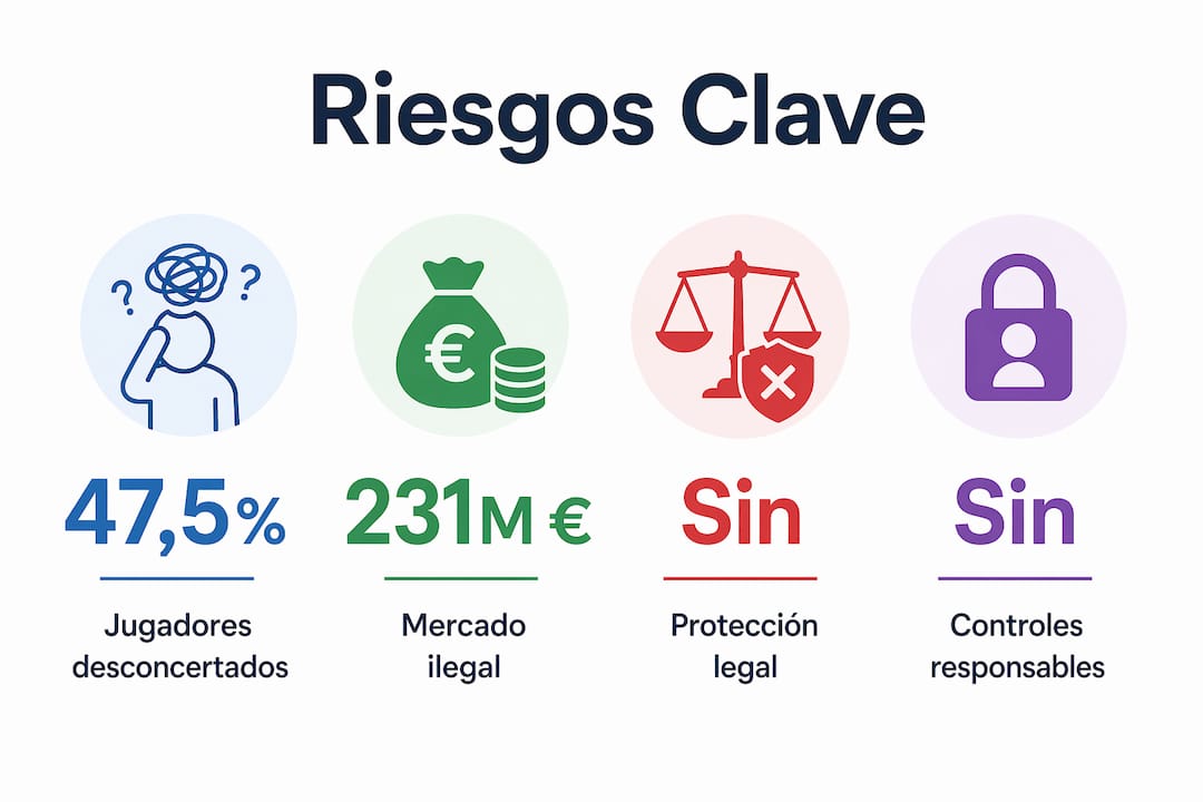 Infografía: datos clave sobre los peligros de apostar en plataformas sin regulación