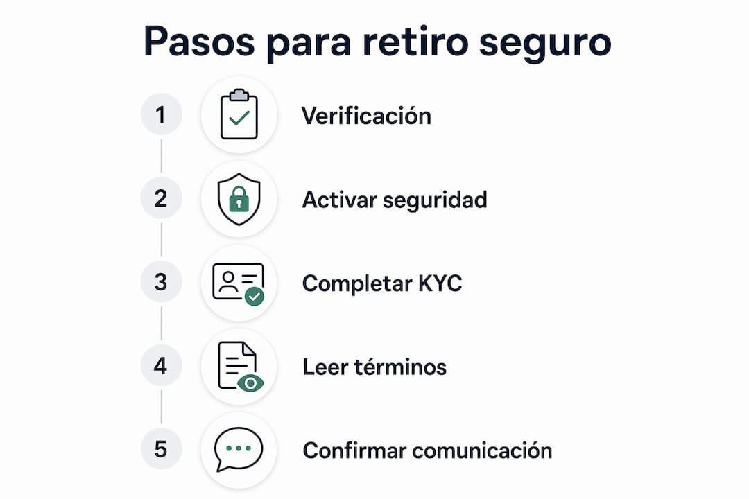 Infografía: guía práctica para hacer retiros seguros en casinos online