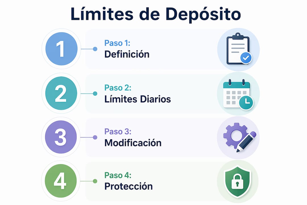 Guía visual para establecer límites de depósito en plataformas de juego online