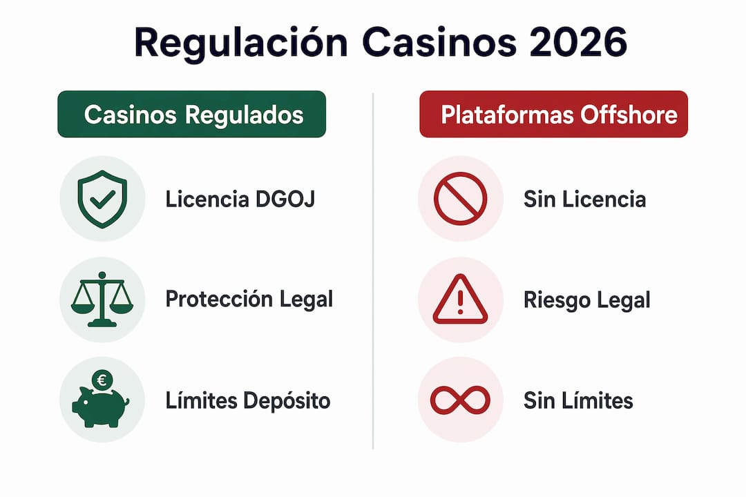 Comparativa actualizada sobre la regulación de los casinos online en 2026: todo lo que necesitas saber en una sola infografía