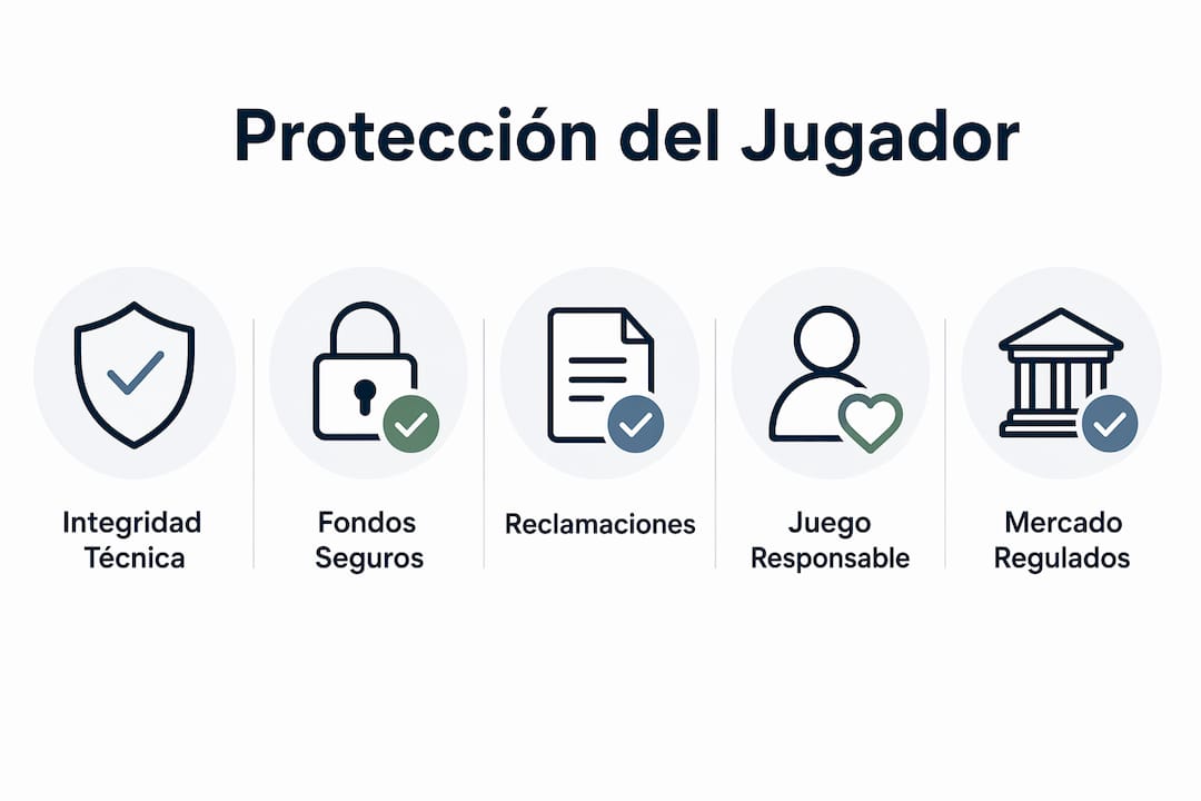 Infografía sobre cómo se protege al jugador y las normativas que regulan el juego online