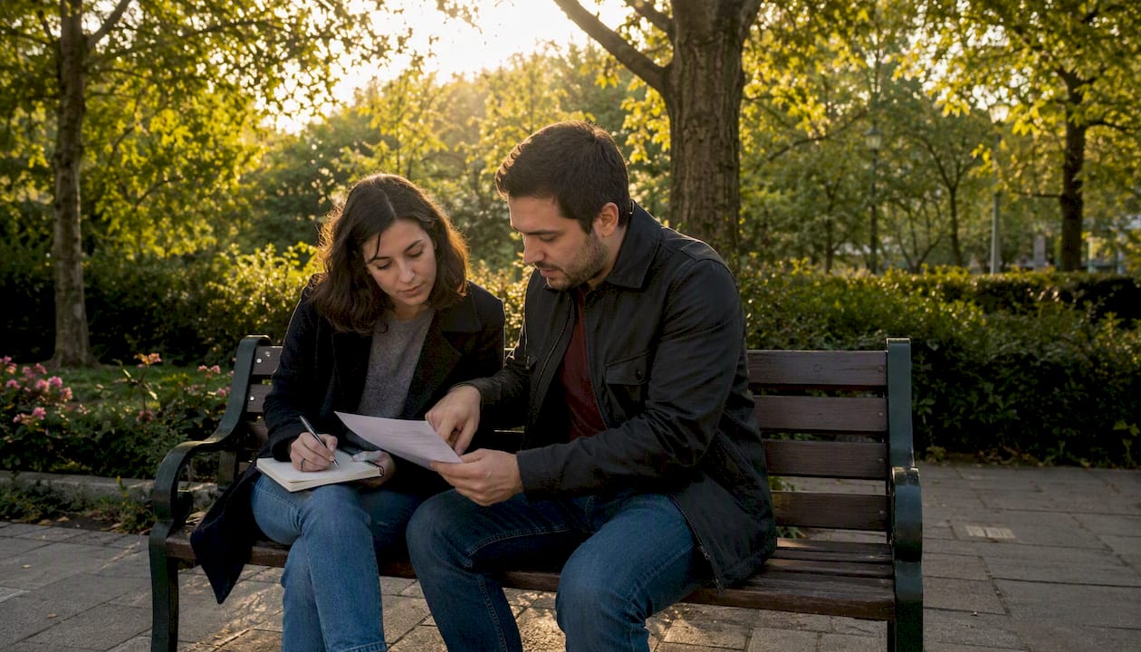 Una pareja conversa en casa sobre cómo mejorar sus apuestas, compartiendo ideas y estrategias para sacar el máximo provecho.