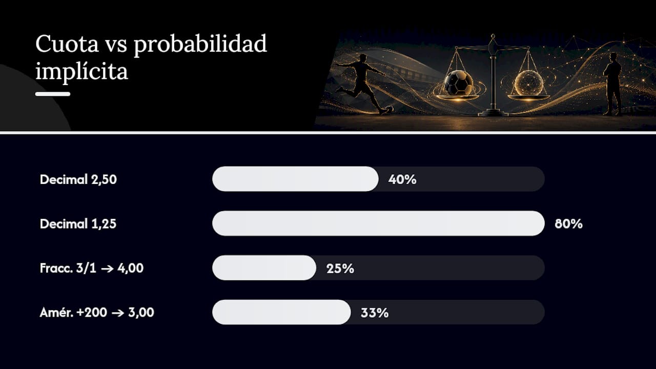Relación entre cuotas y probabilidades implícitas