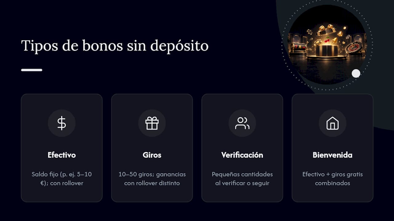 Tipos de bonos sin depósito que vas a encontrar — overview diagram