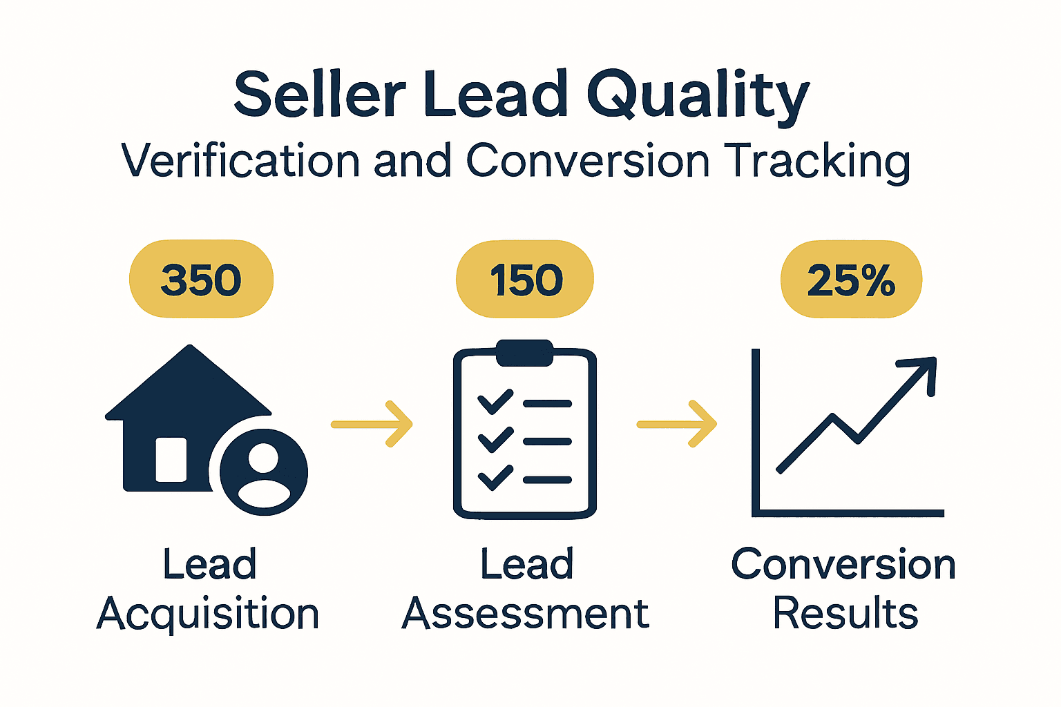 Infographic of lead verification and conversion in real estate