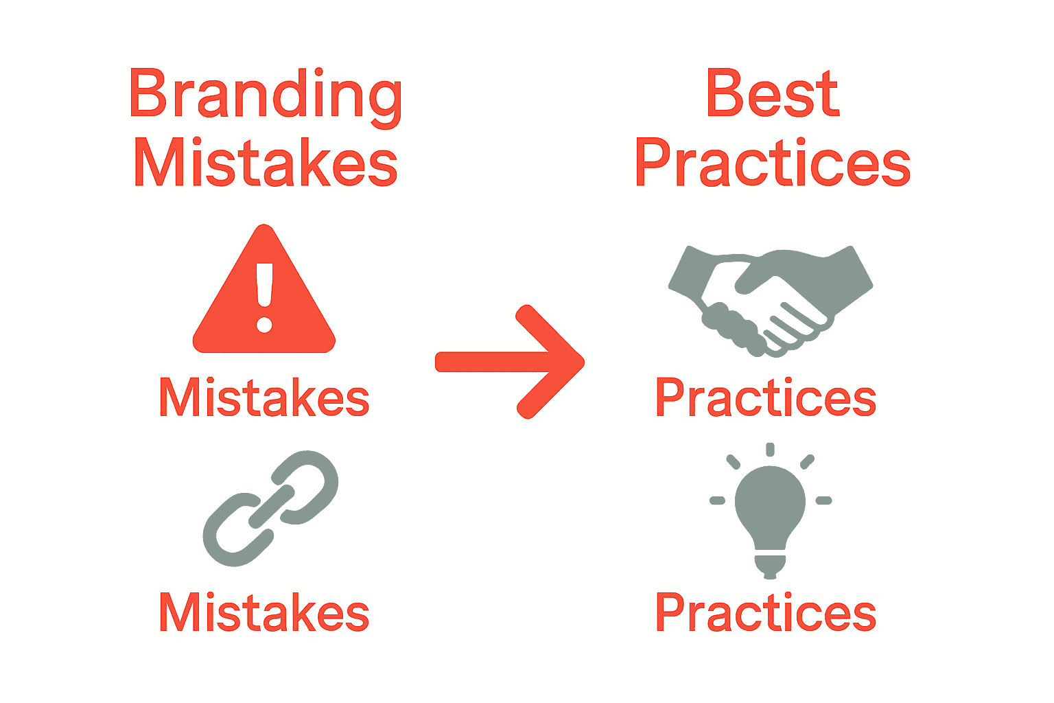 Infographic compares branding mistakes and best practices for startups