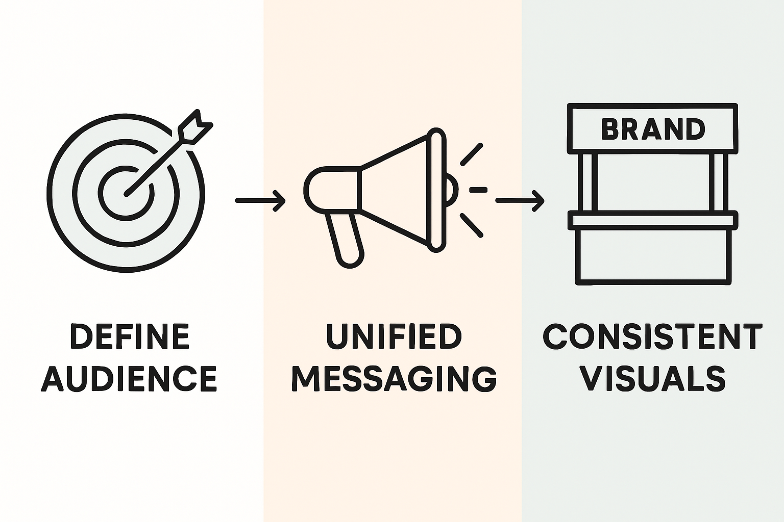 Infographic showing event branding workflow