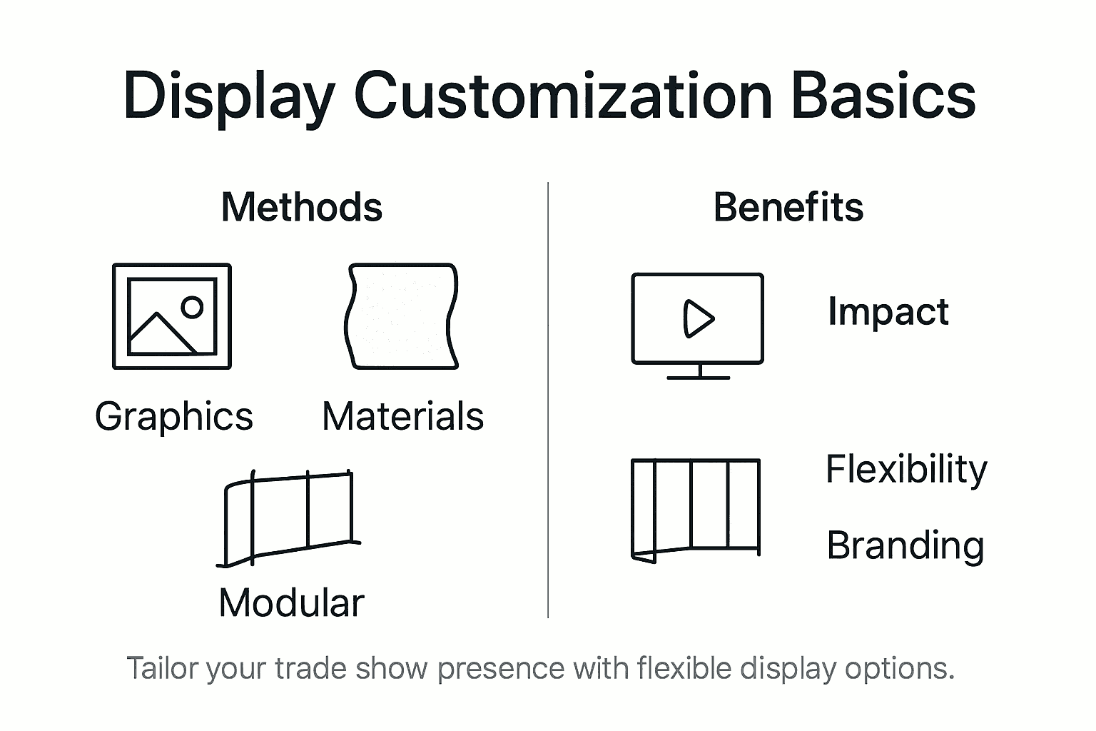 Infographic showing display customization basics