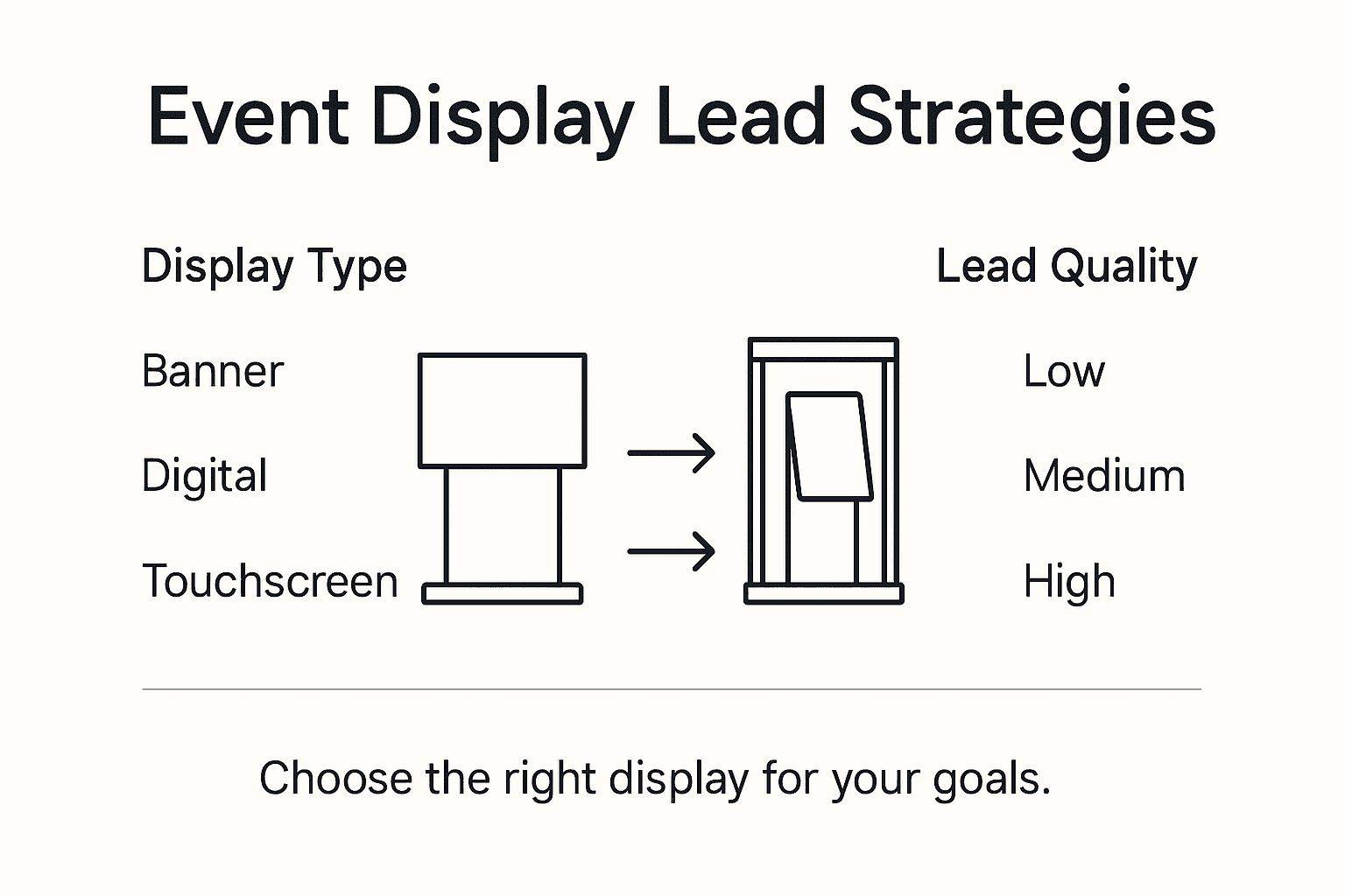 Infographic showing display types and lead quality
