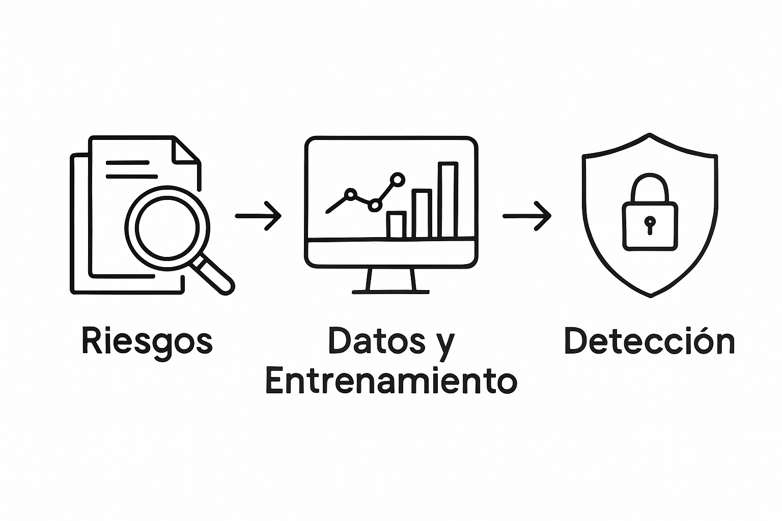 Infographic showing steps of AI fraud detection