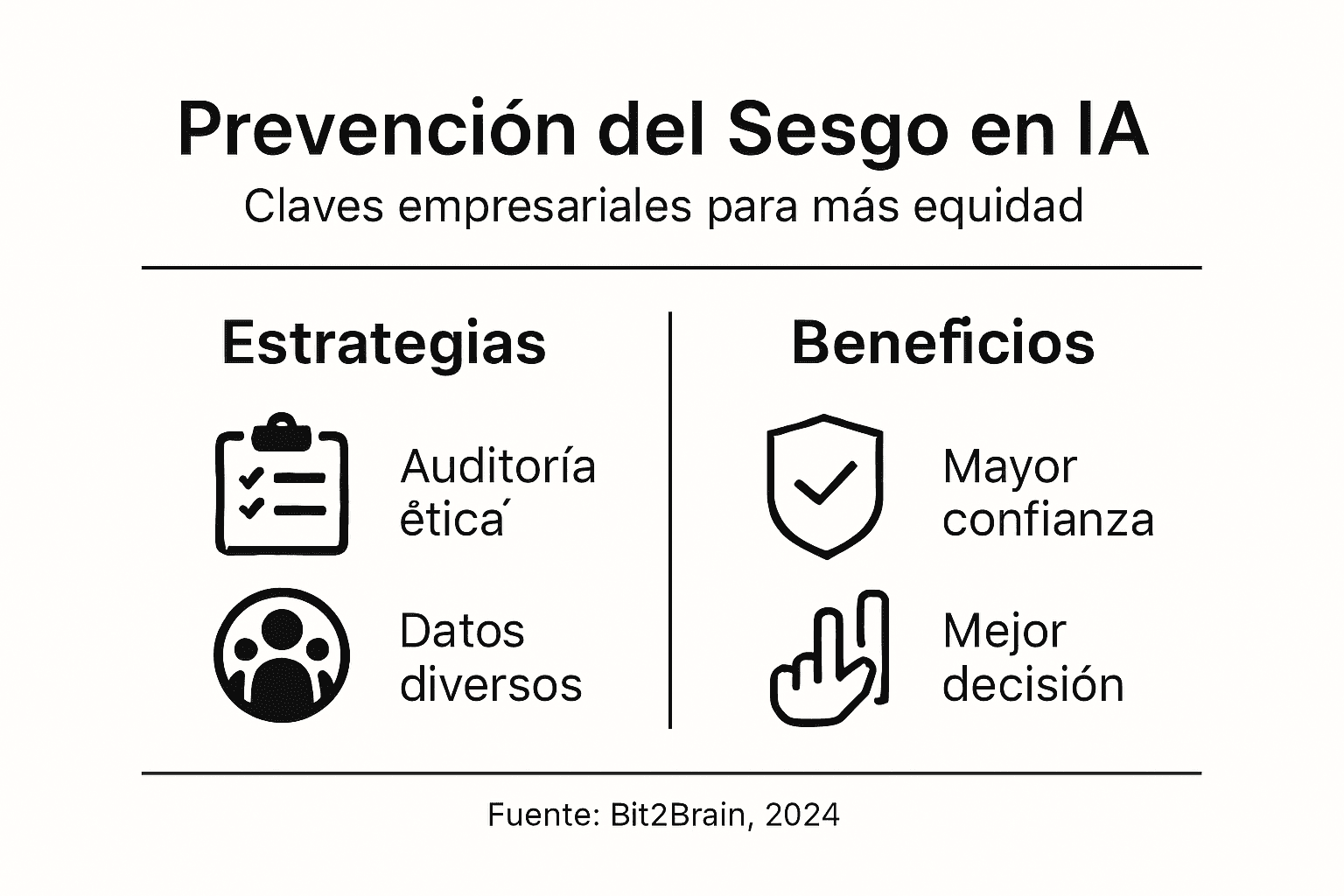 Infografía: claves y ventajas para evitar el sesgo en la inteligencia artificial