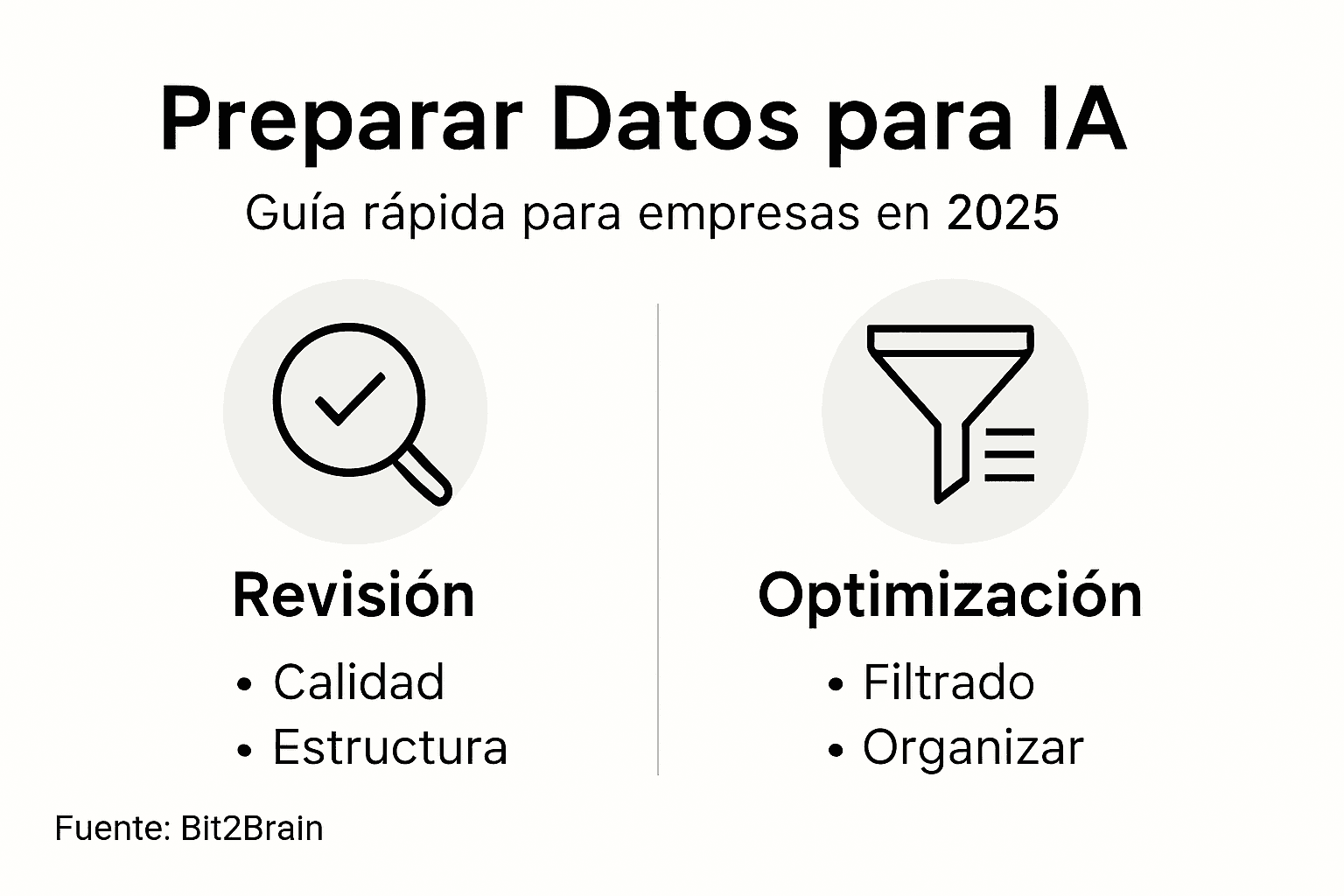 Guía visual sobre el uso de datos en inteligencia artificial para empresas