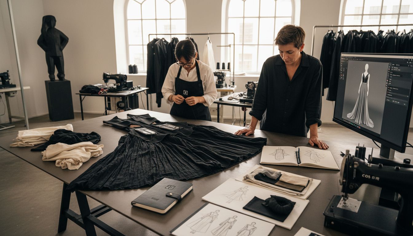 luxury fashion workspace