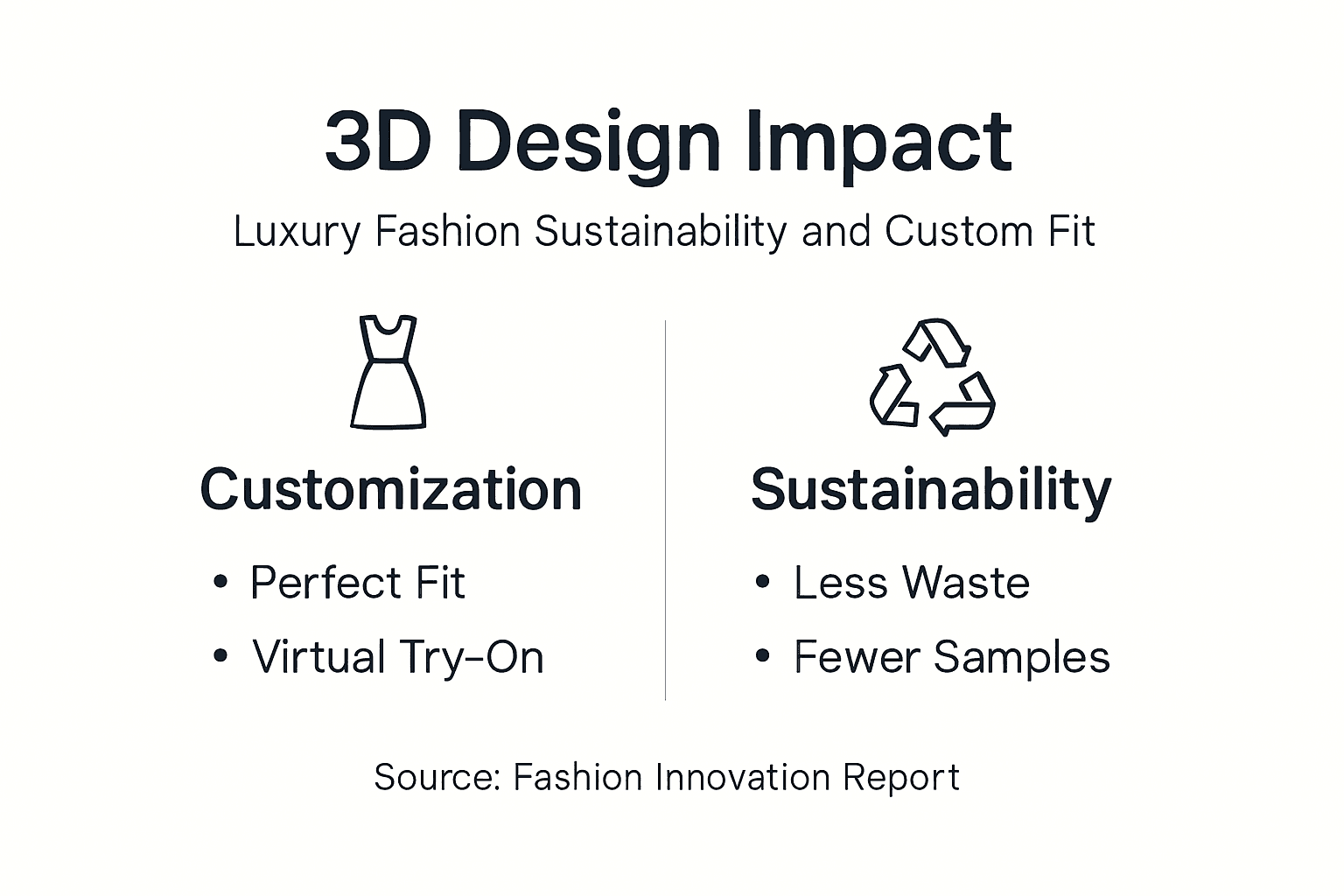 Infographic showing 3D design for sustainability and fit
