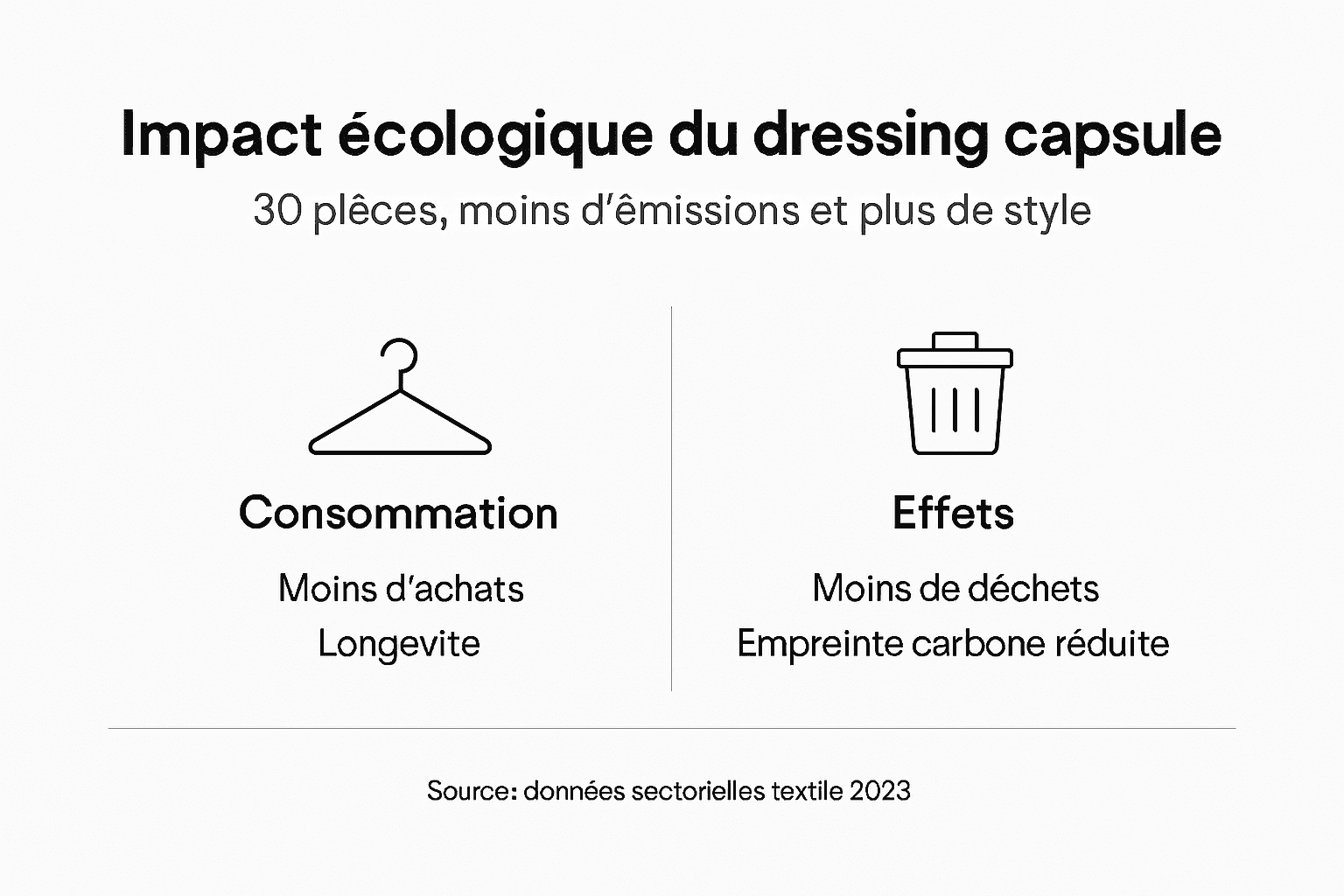 Capsule wardrobe : quels bénéfices pour la planète ? (infographie)