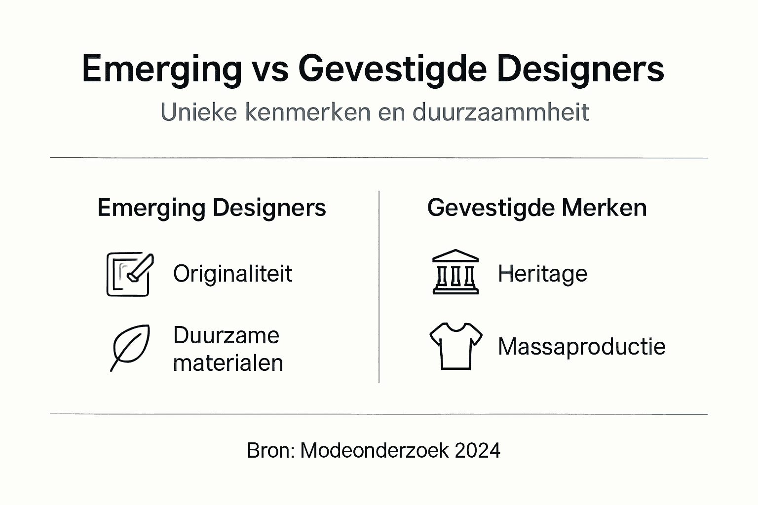Infographic waarin ontwerpers en merken met elkaar worden vergeleken