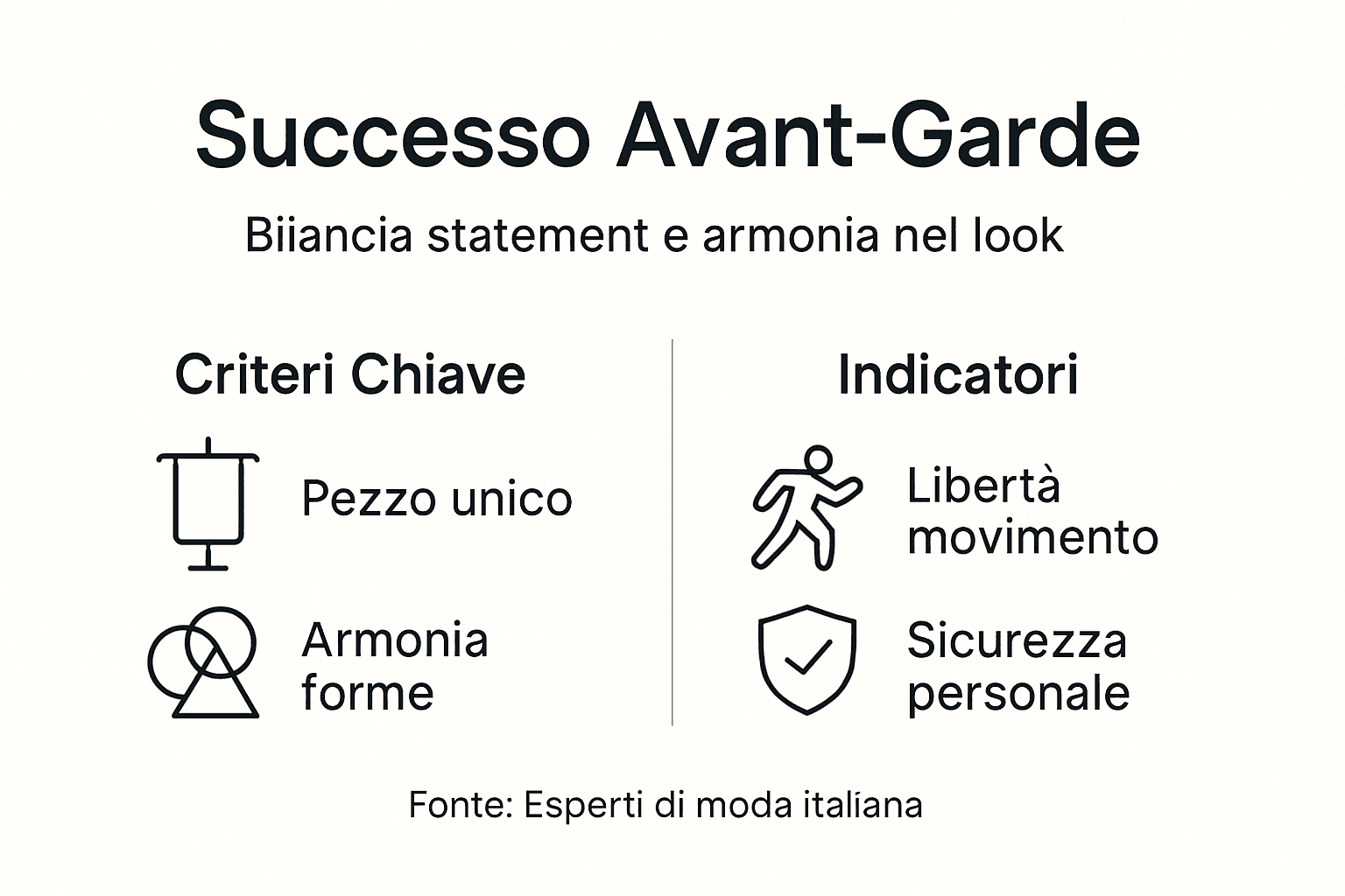 Infografica: i segreti per un look avant-garde di successo