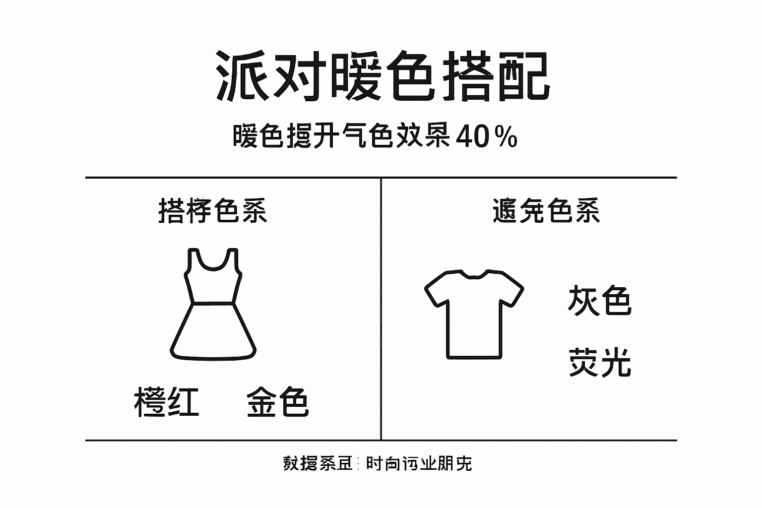 派对暖色系穿搭指南图,一键get你的时尚灵感