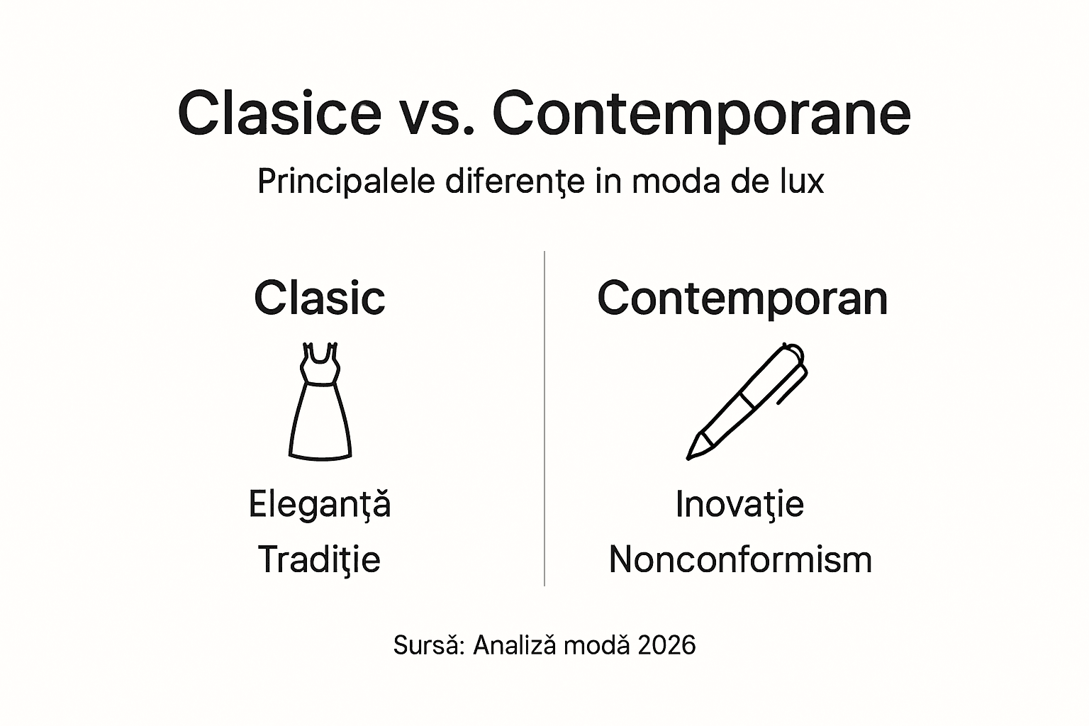 Infografic: Moda de lux – eleganța clasică față în față cu tendințele contemporane