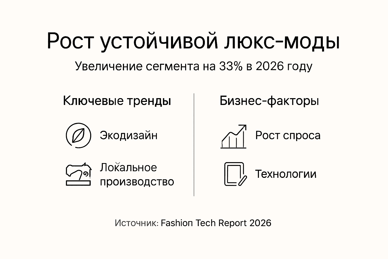 Инфографика: как развивается рынок устойчивой люксовой моды к 2026 году