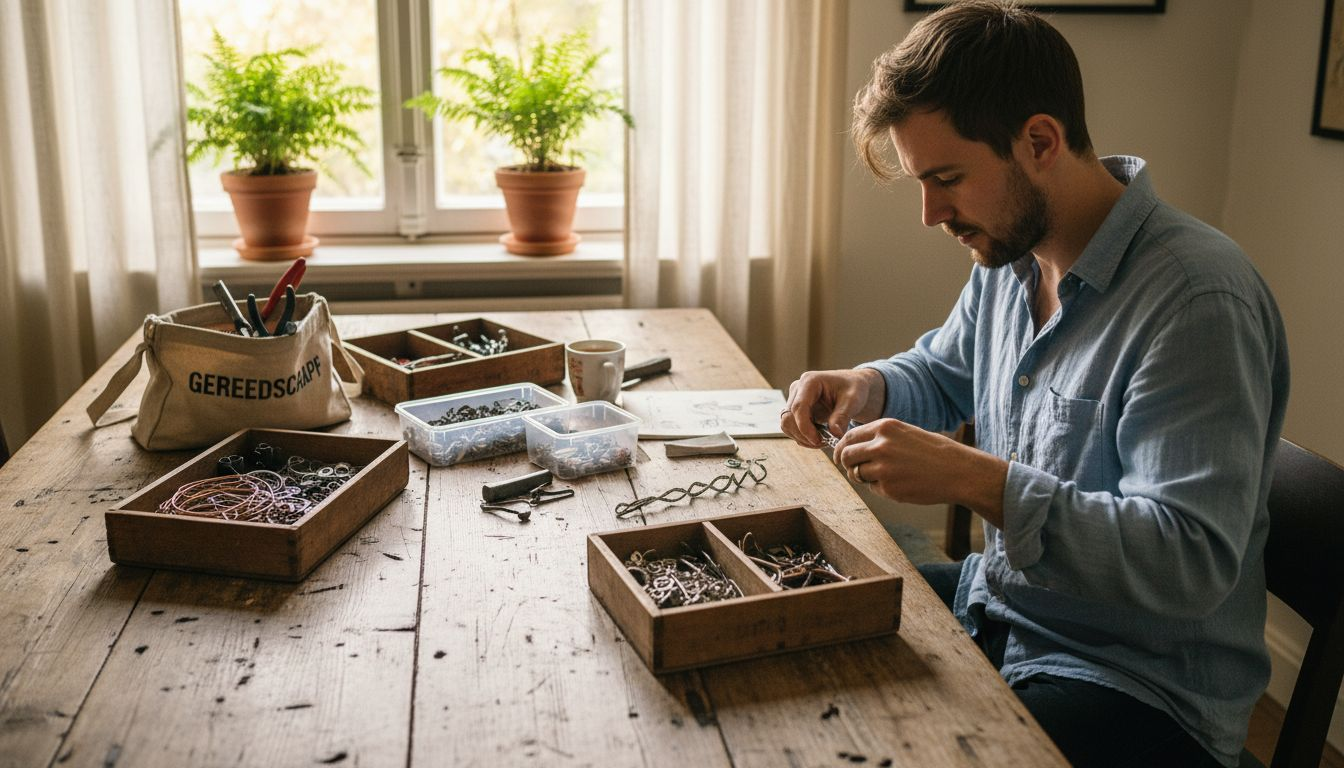 Ontwerper maakt duurzame sieraden gewoon thuis aan de keukentafel