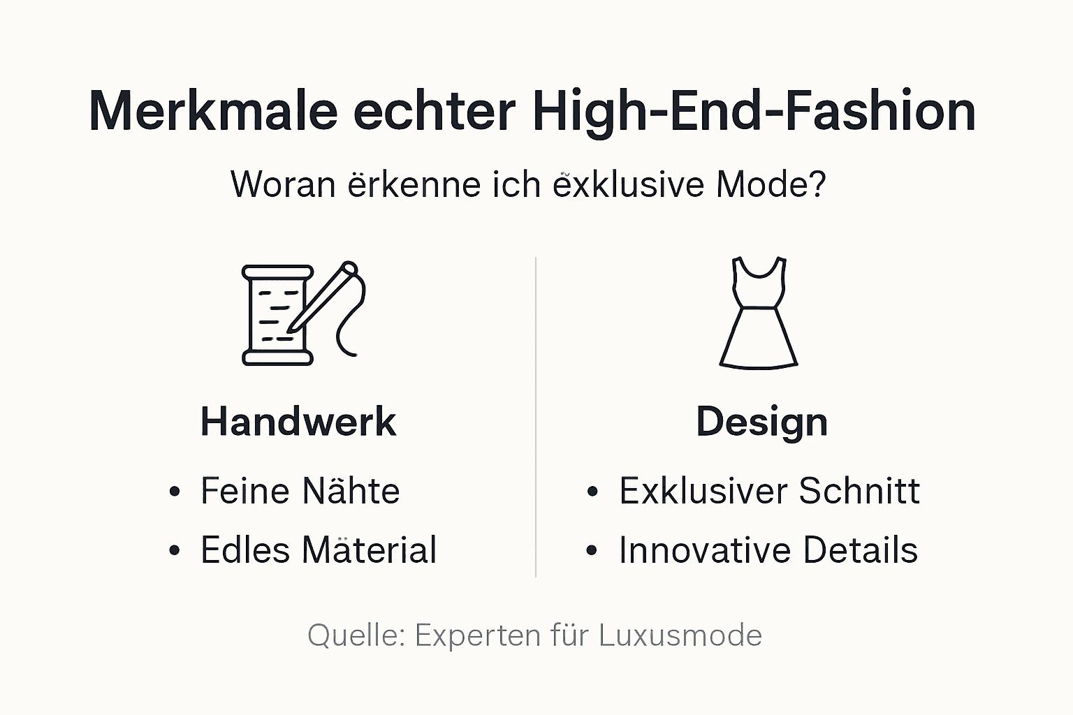 Infografik mit exklusiven Fashion-Highlights und stilprägenden Details