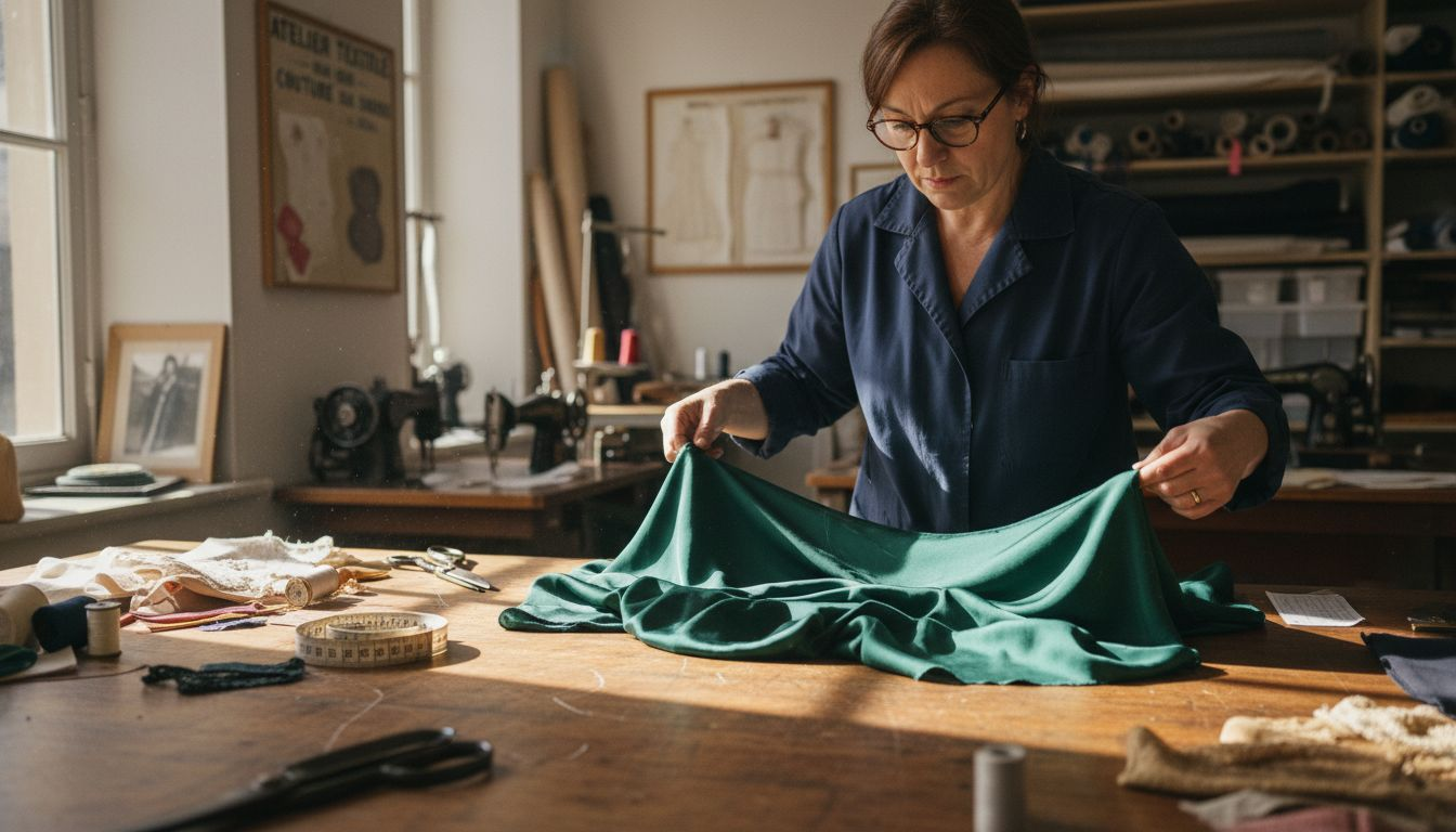 Spécialiste en contrôle qualité des tissus haut de gamme pour robes de luxe