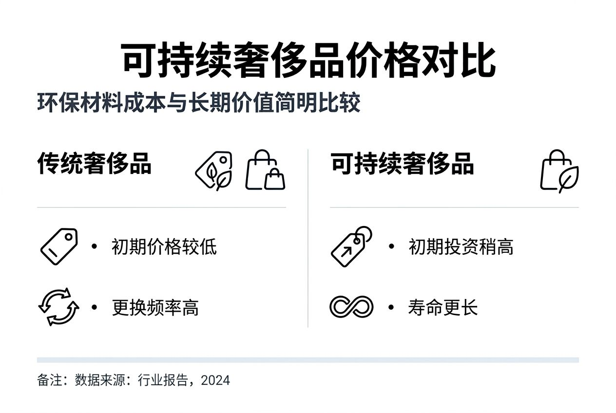 可持续时尚与传统奢侈品价格对比图