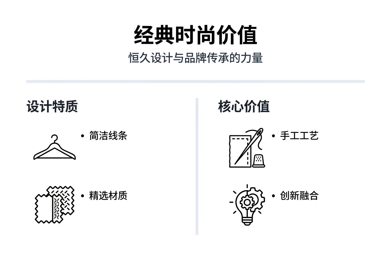 信息图一目了然地揭示了经典时尚的价值根源与独特魅力。