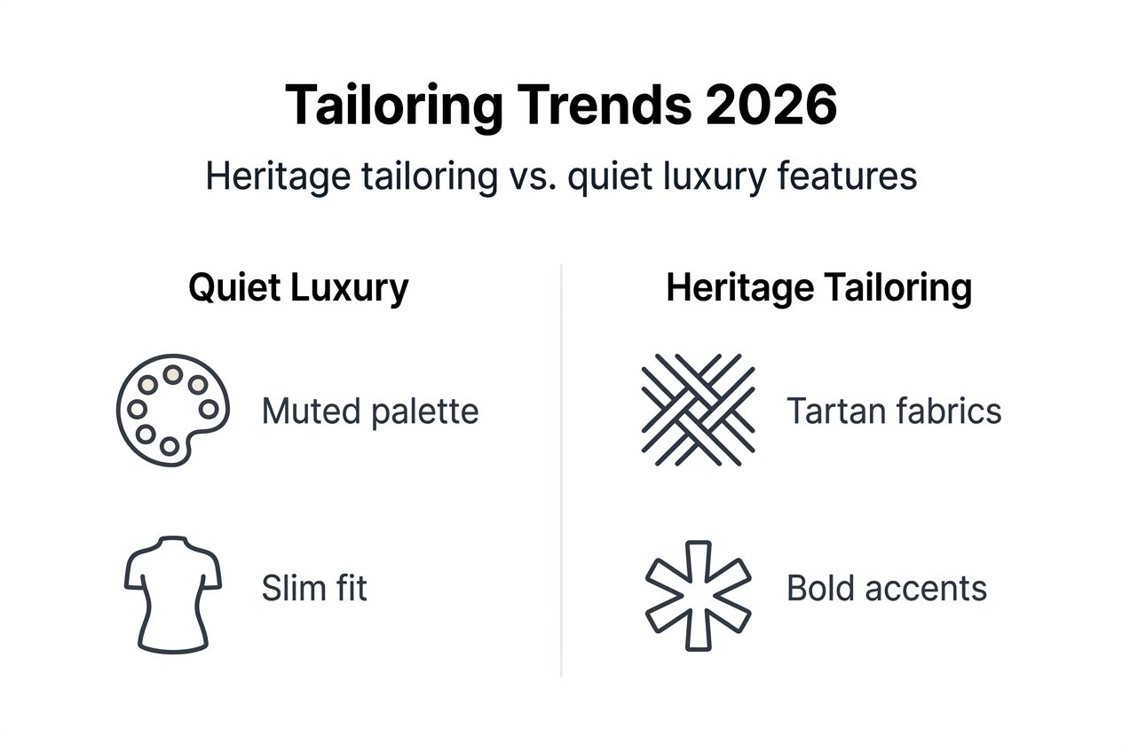 Infographic comparing tailoring styles for 2026